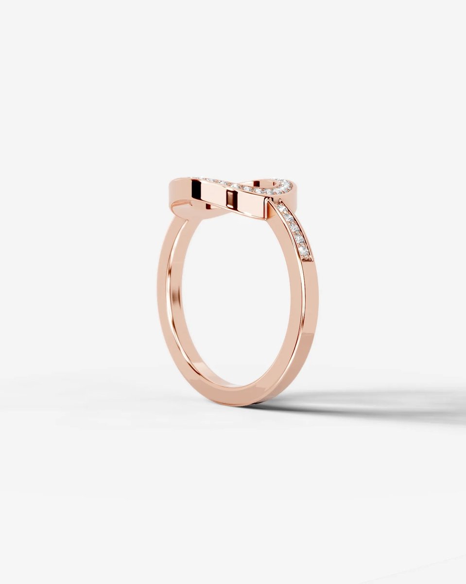 Inessa Lab Grown Round Diamond Wedding Ring - Rose Gold