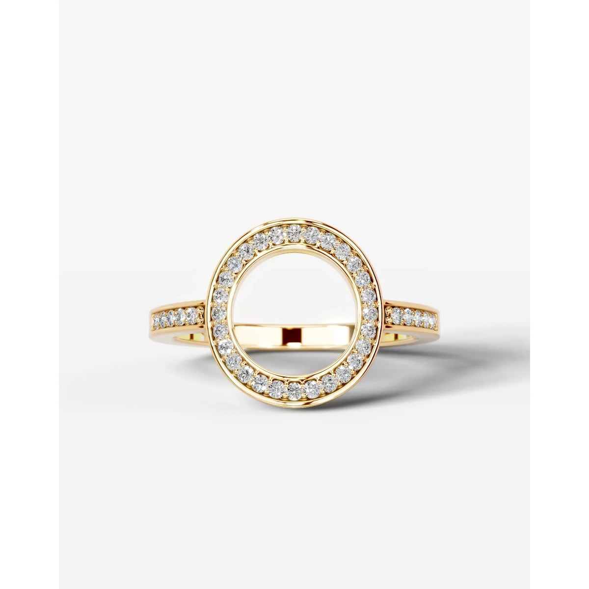 Inessa Lab Grown Round Diamond Wedding Ring - Yellow Gold
