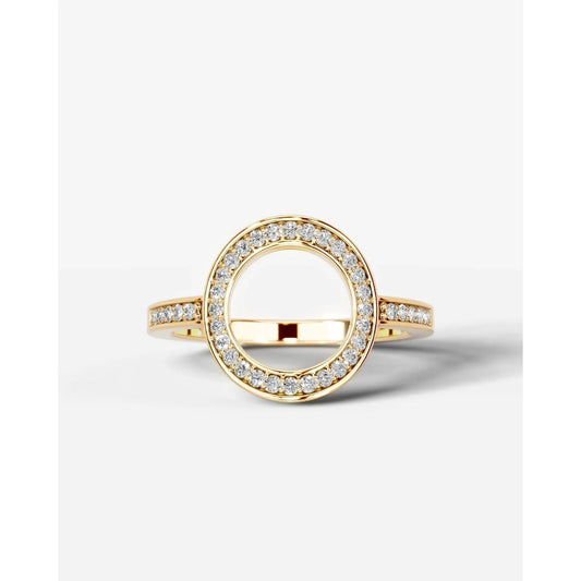 Inessa Lab Grown Round Diamond Wedding Ring - Yellow Gold