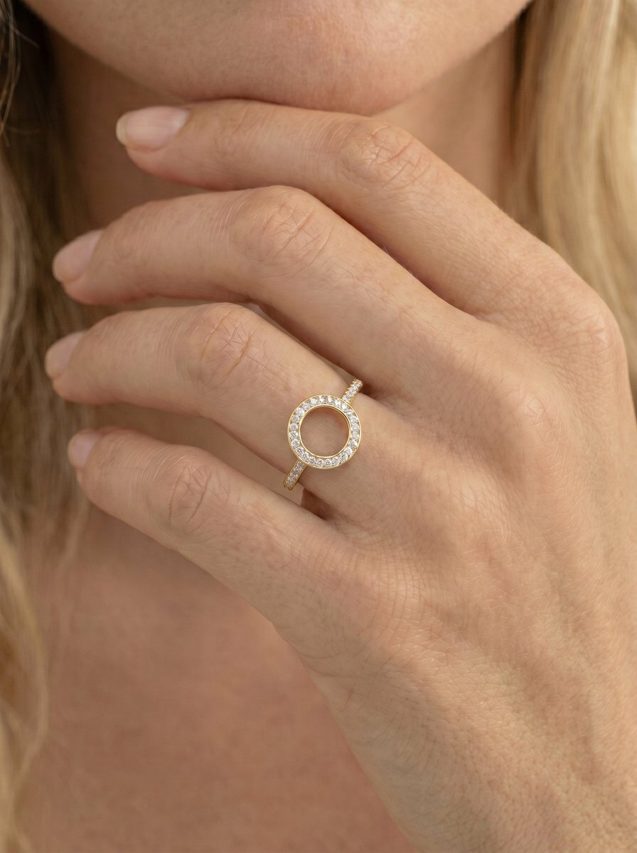 Inessa Lab Grown Round Diamond Wedding Ring - Yellow Gold