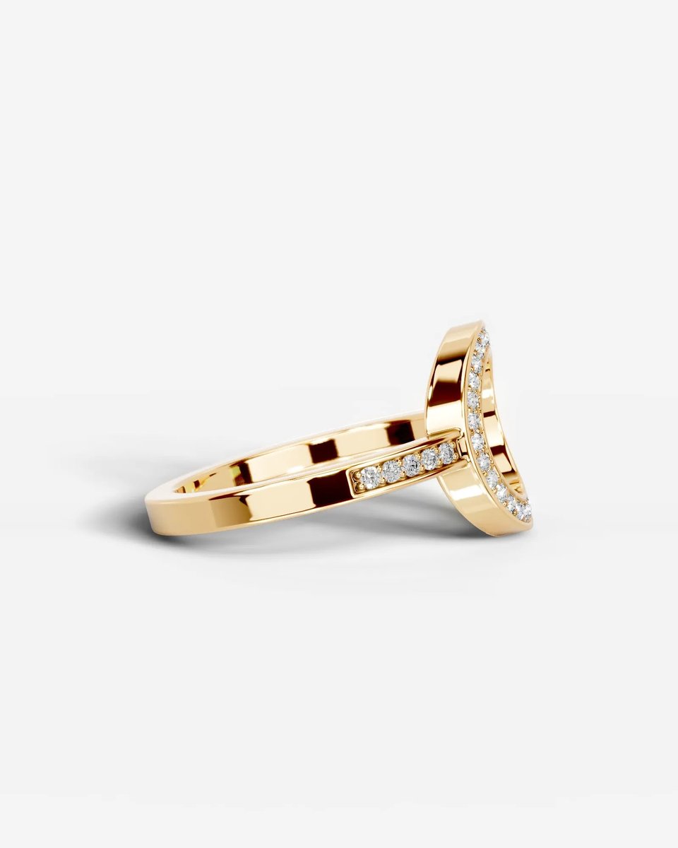 Inessa Lab Grown Round Diamond Wedding Ring - Yellow Gold