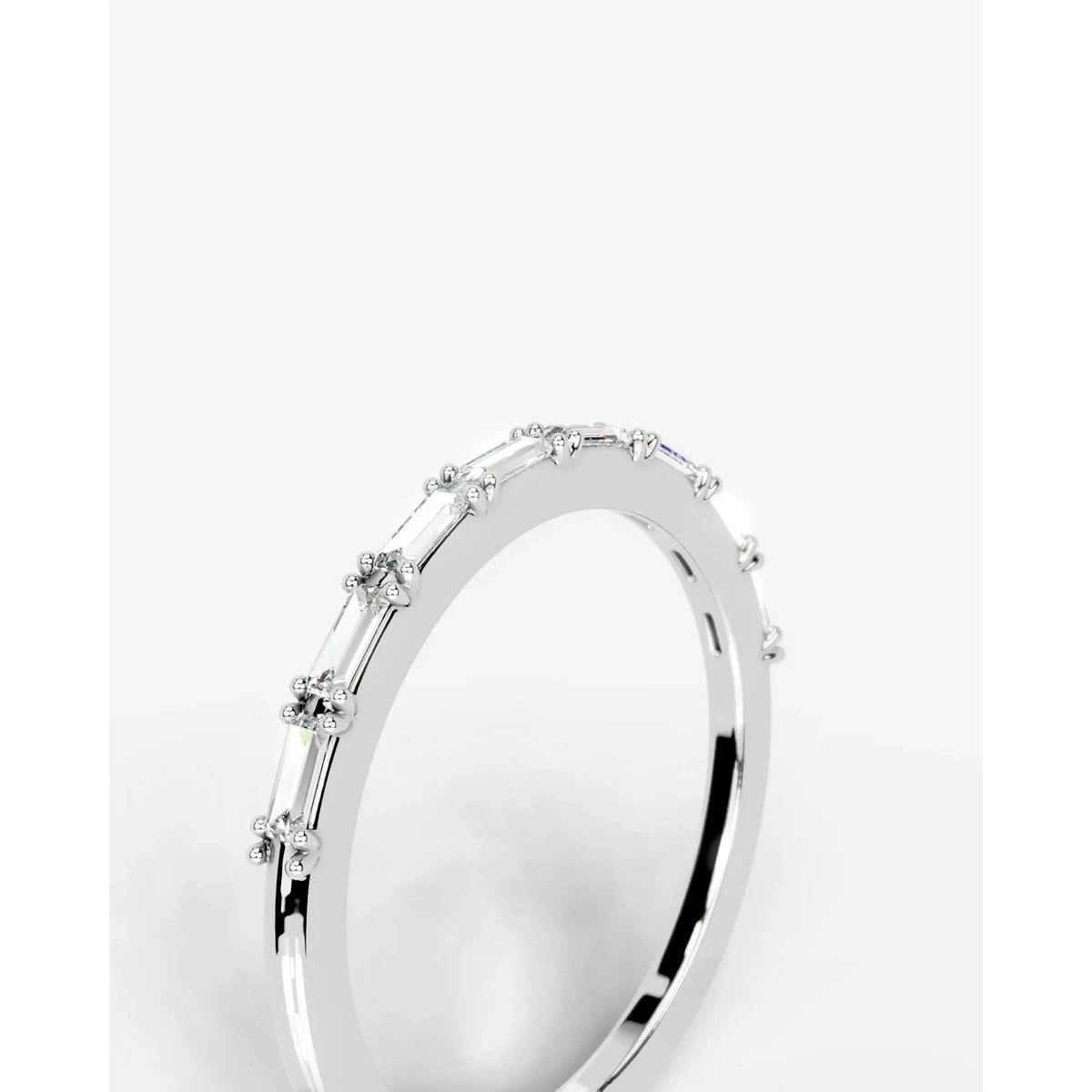 Irie Lab Grown Baguette Diamond Wedding Ring - Platinum