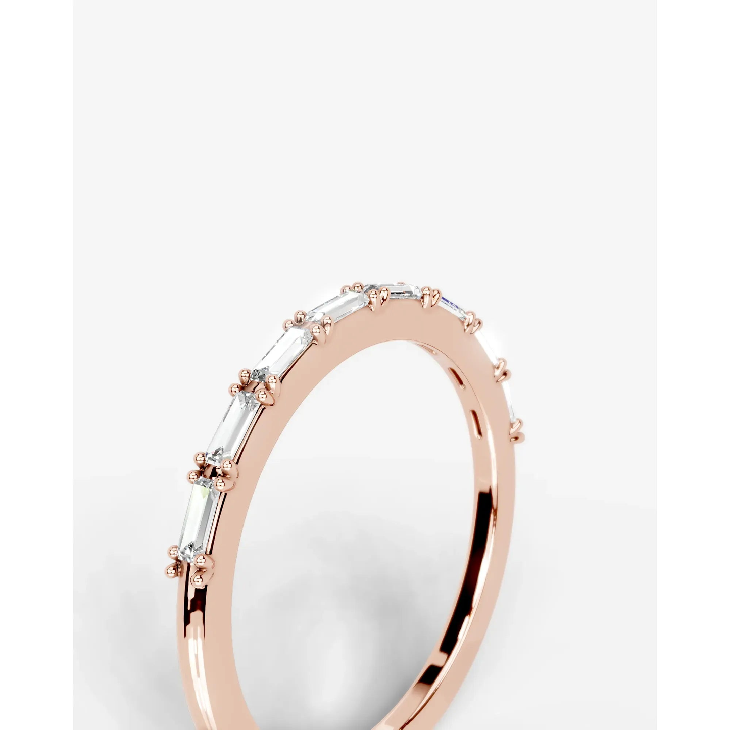 Irie Lab Grown Baguette Diamond Wedding Ring - Rose Gold - 18K - 2ct