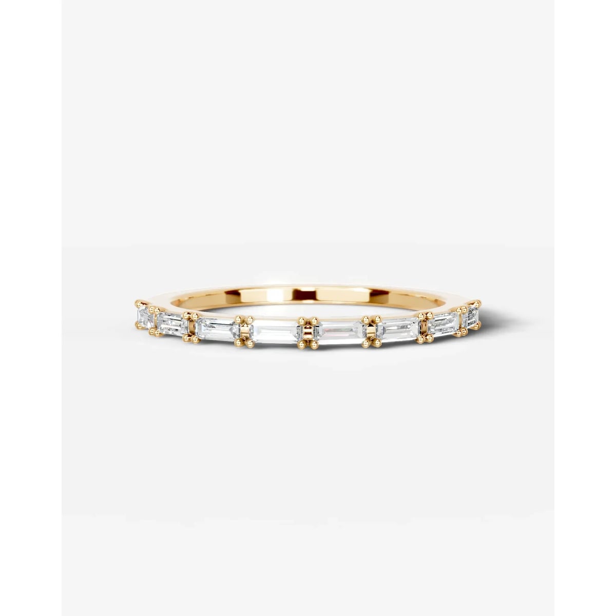 Irie Lab Grown Baguette Diamond Wedding Ring - Yellow Gold