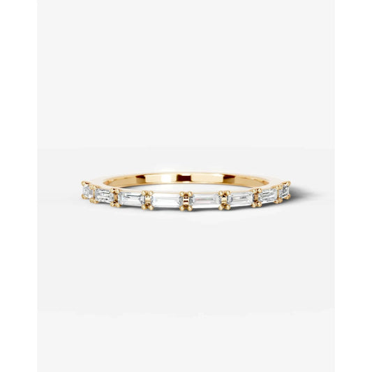Irie Lab Grown Baguette Diamond Wedding Ring - Yellow Gold