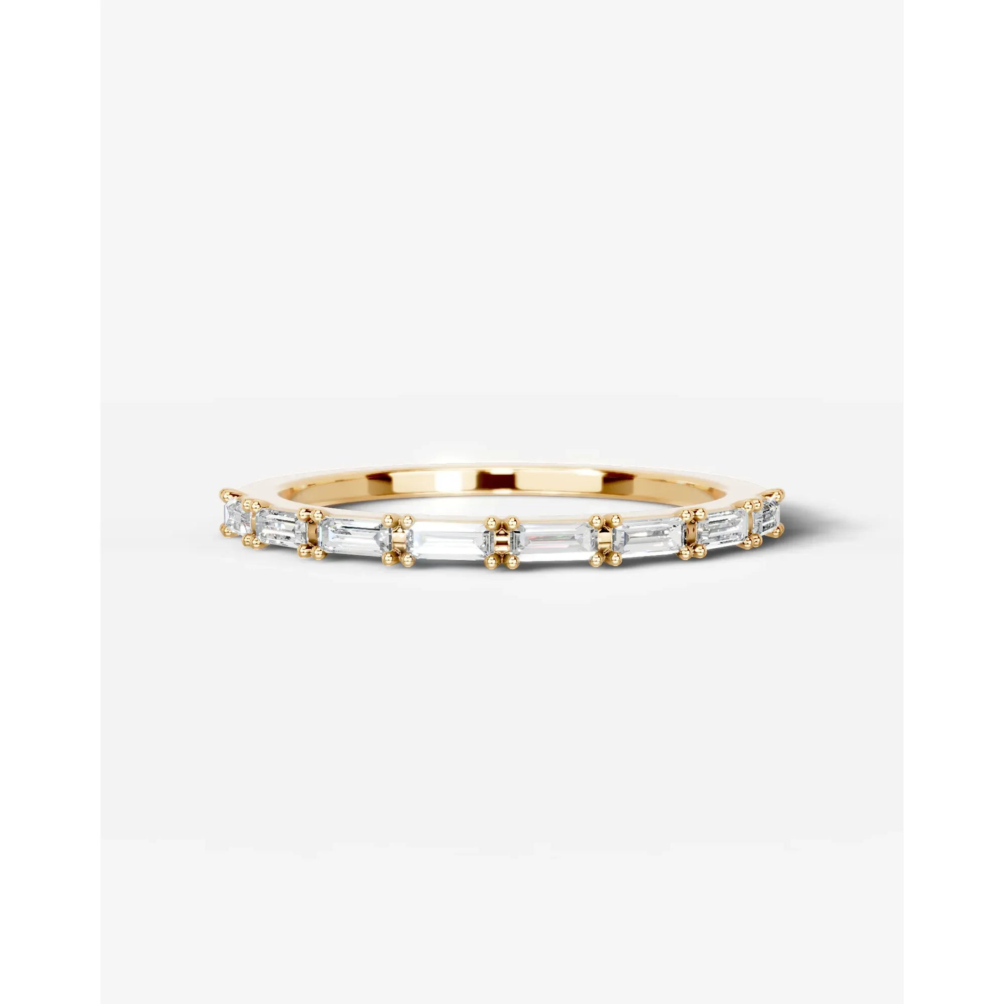 Irie Lab Grown Baguette Diamond Wedding Ring - Yellow Gold - 18K - 6ct