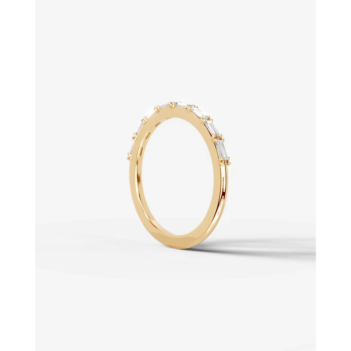 Irie Lab Grown Baguette Diamond Wedding Ring - Yellow Gold