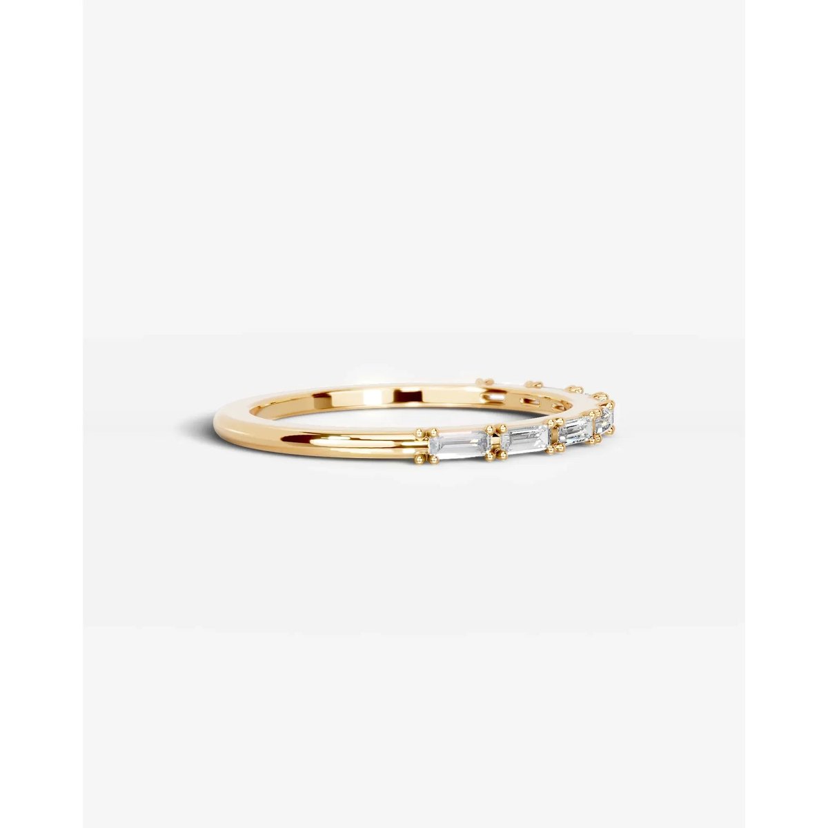 Irie Lab Grown Baguette Diamond Wedding Ring - Yellow Gold