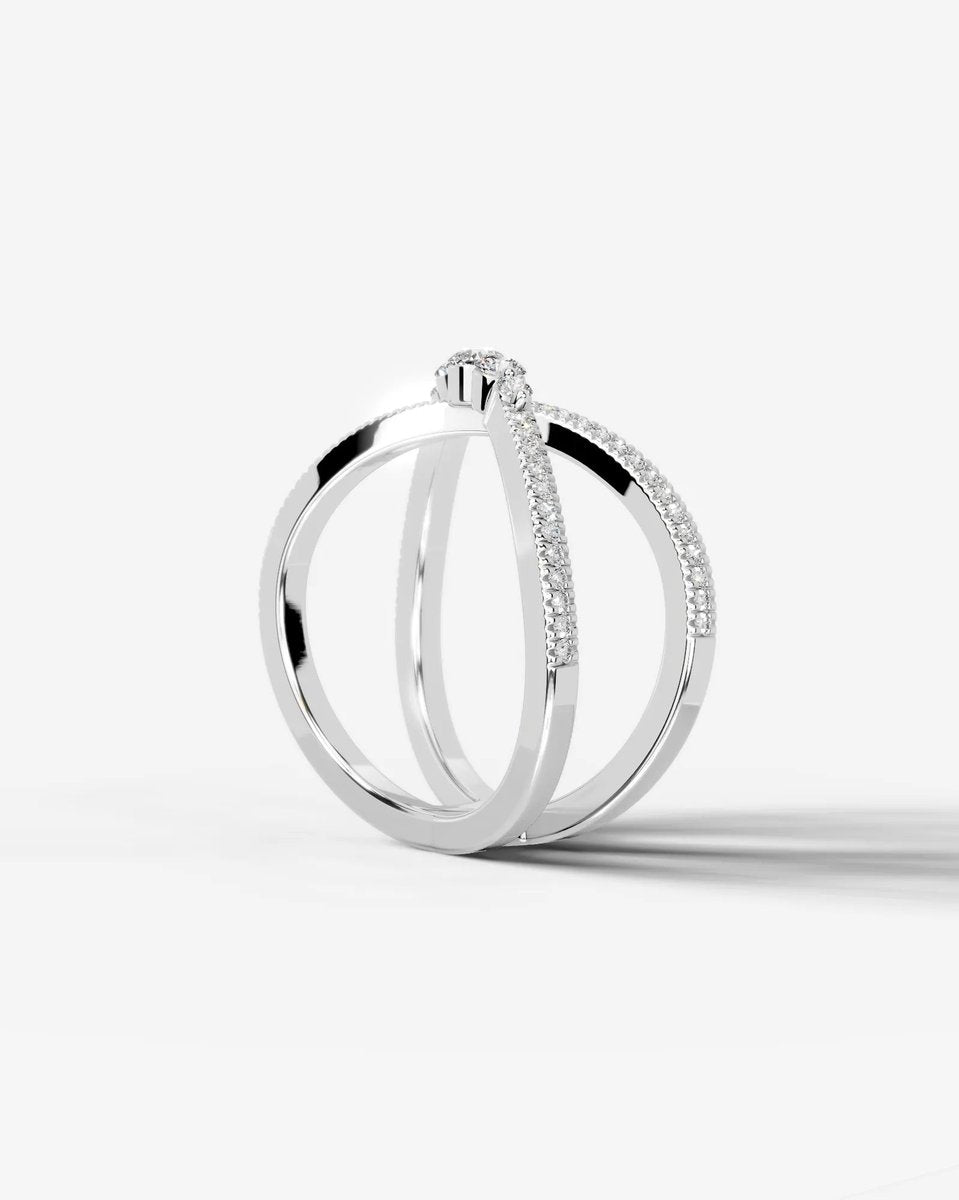 Iris Lab Grown Round Diamond Wedding Ring - Platinum