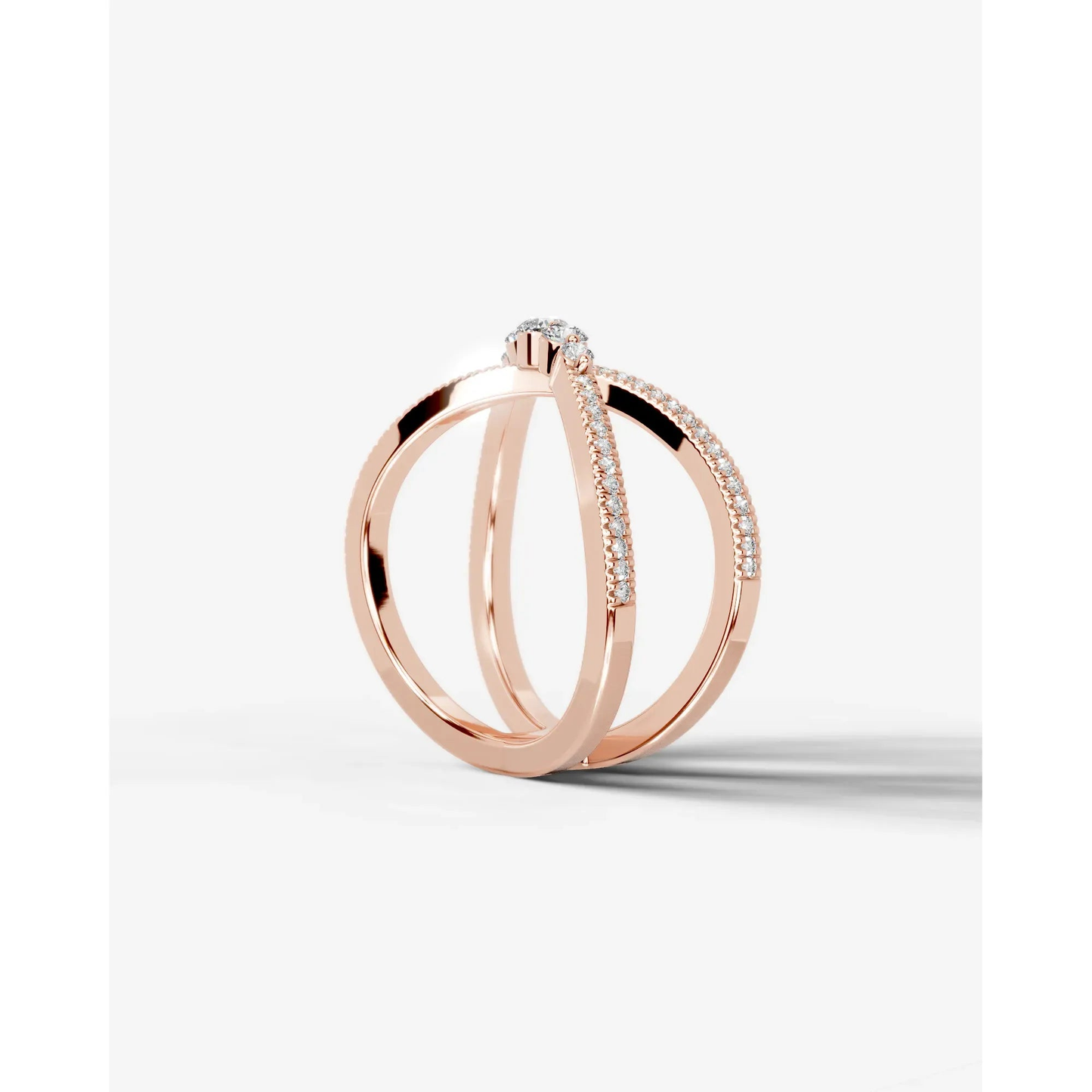 Iris Lab Grown Round Diamond Wedding Ring - Rose Gold - 18K - 4ct