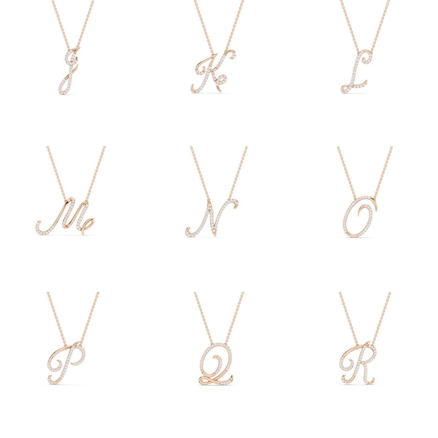 Signature Diamond Alphabet Necklace