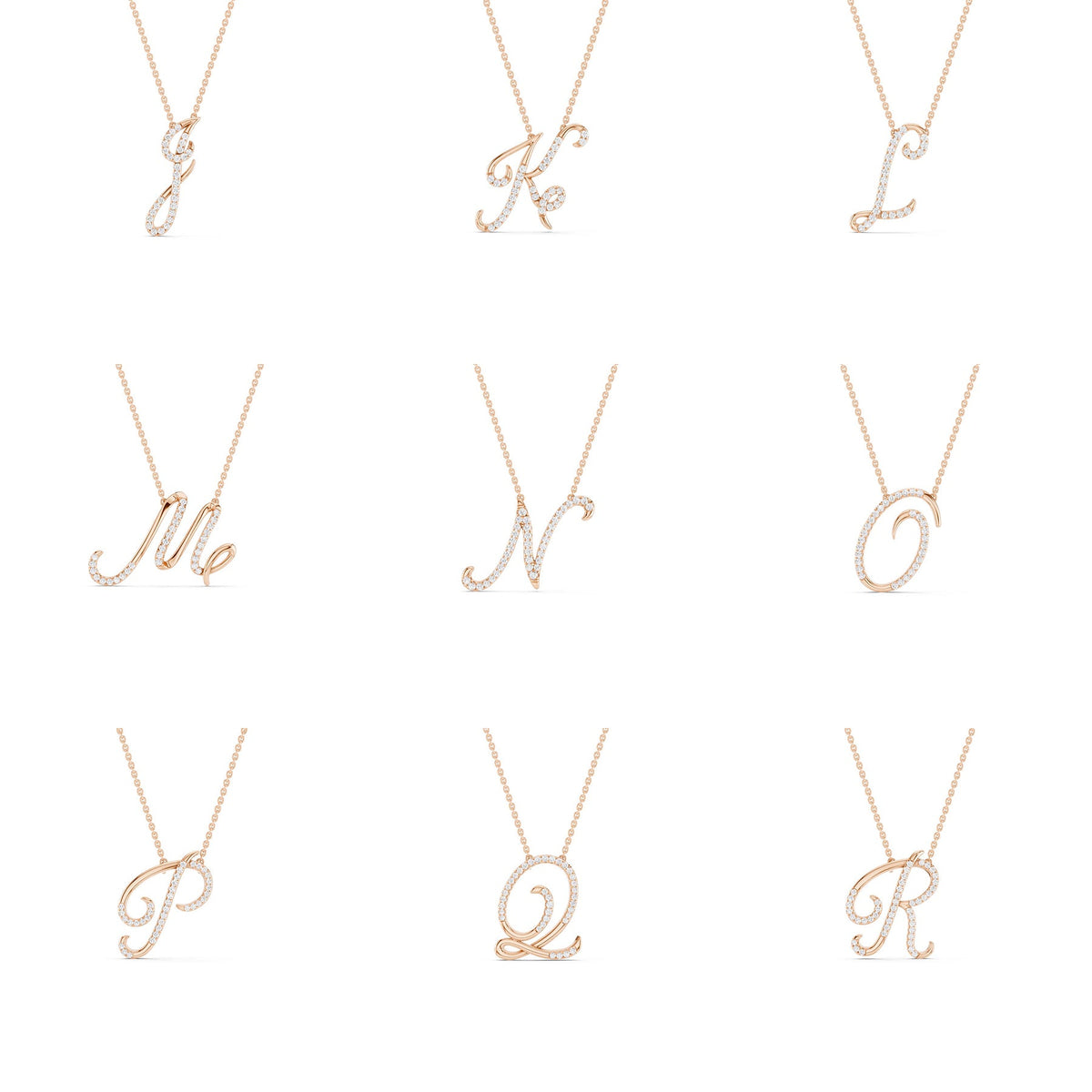Signature Diamond Alphabet Necklace