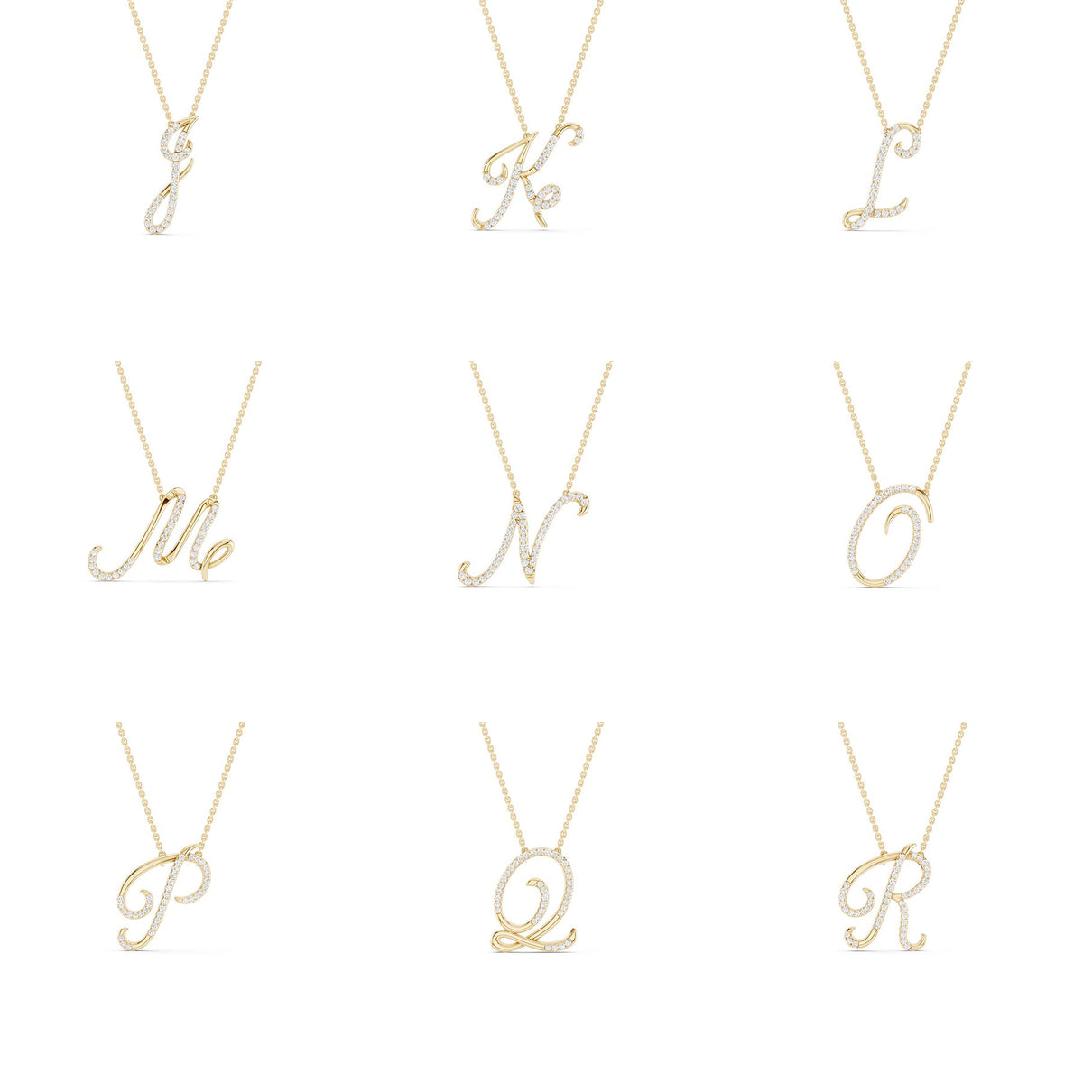 Signature Diamond Alphabet Necklace