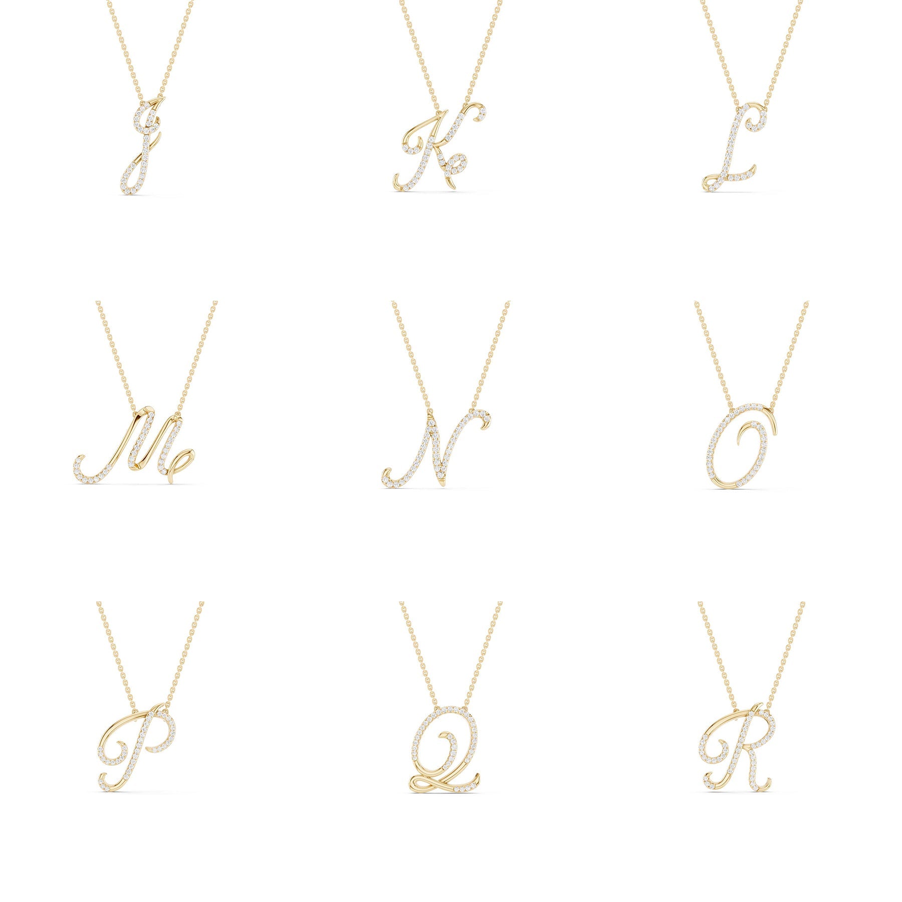 Signature Diamond Alphabet Necklace
