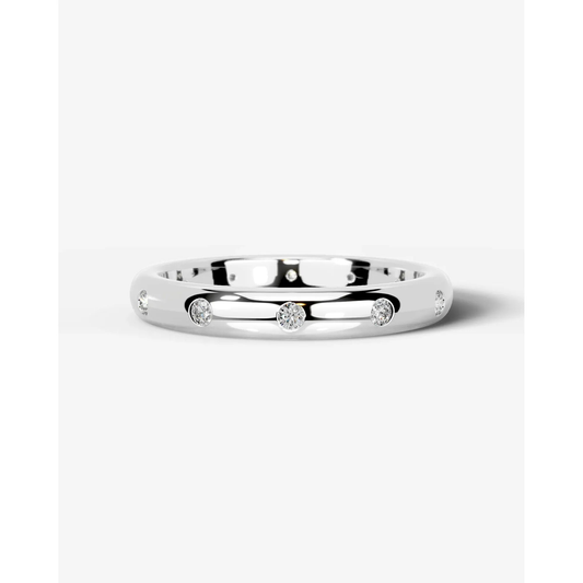 Jenni Lab Grown Round Diamond Wedding Ring - White Gold - 18K - 4ct