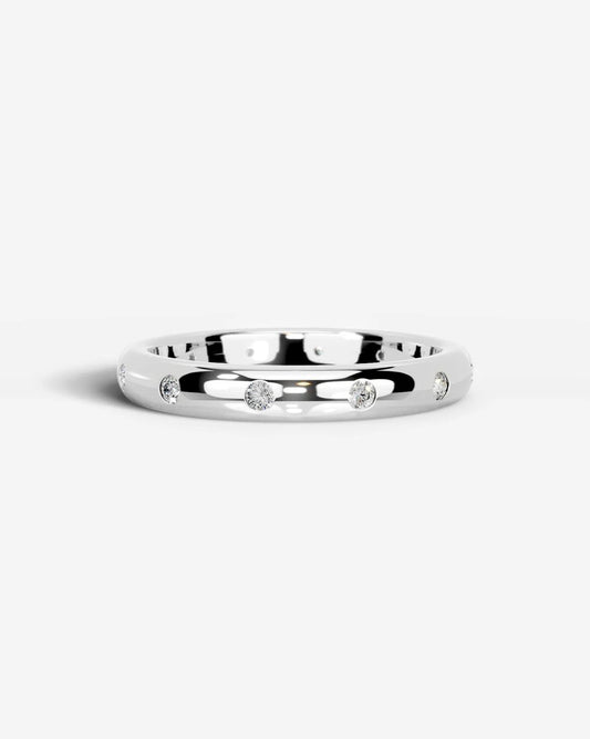 Jenni Lab Grown Round Diamond Wedding Ring - Platinum