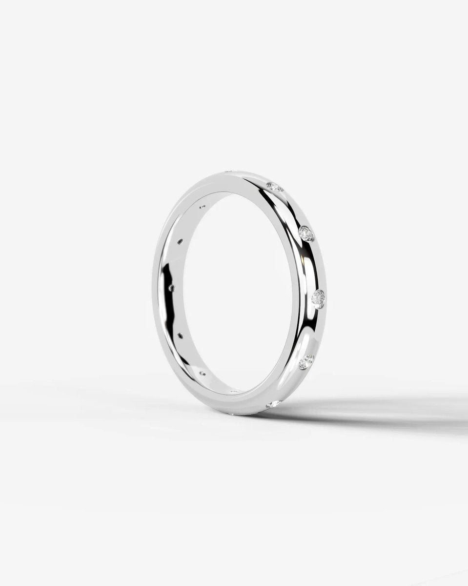 Jenni Lab Grown Round Diamond Wedding Ring - Platinum