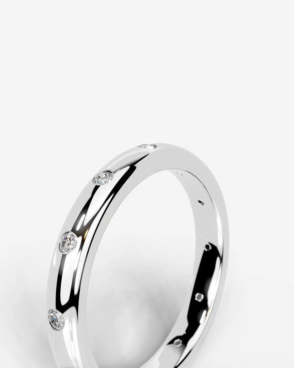 Jenni Lab Grown Round Diamond Wedding Ring - Platinum