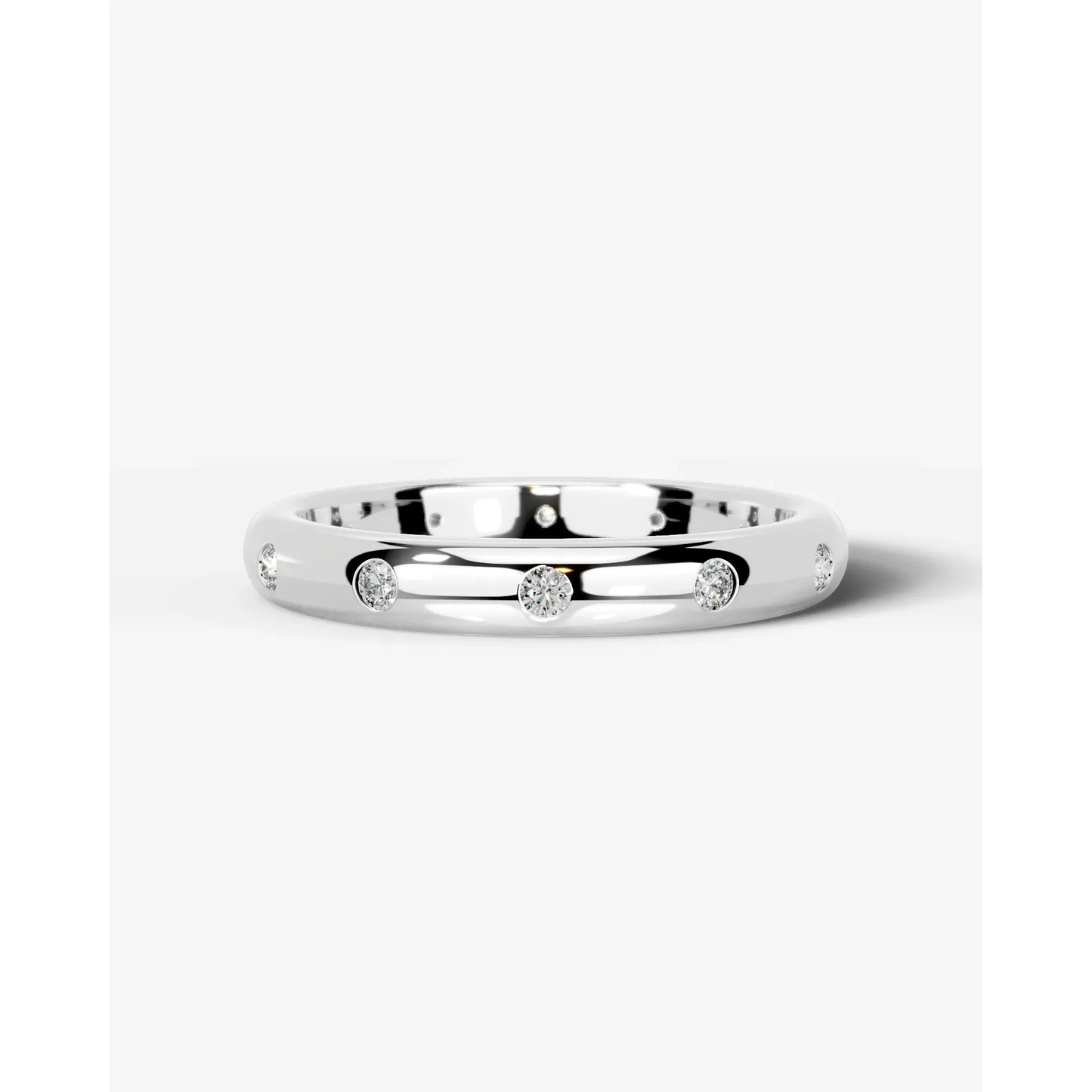 Jenni Lab Grown Round Diamond Wedding Ring - Platinum