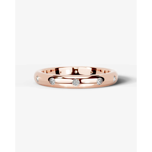 Jenni Lab Grown Round Diamond Wedding Ring - Rose Gold - 18K - 2ct