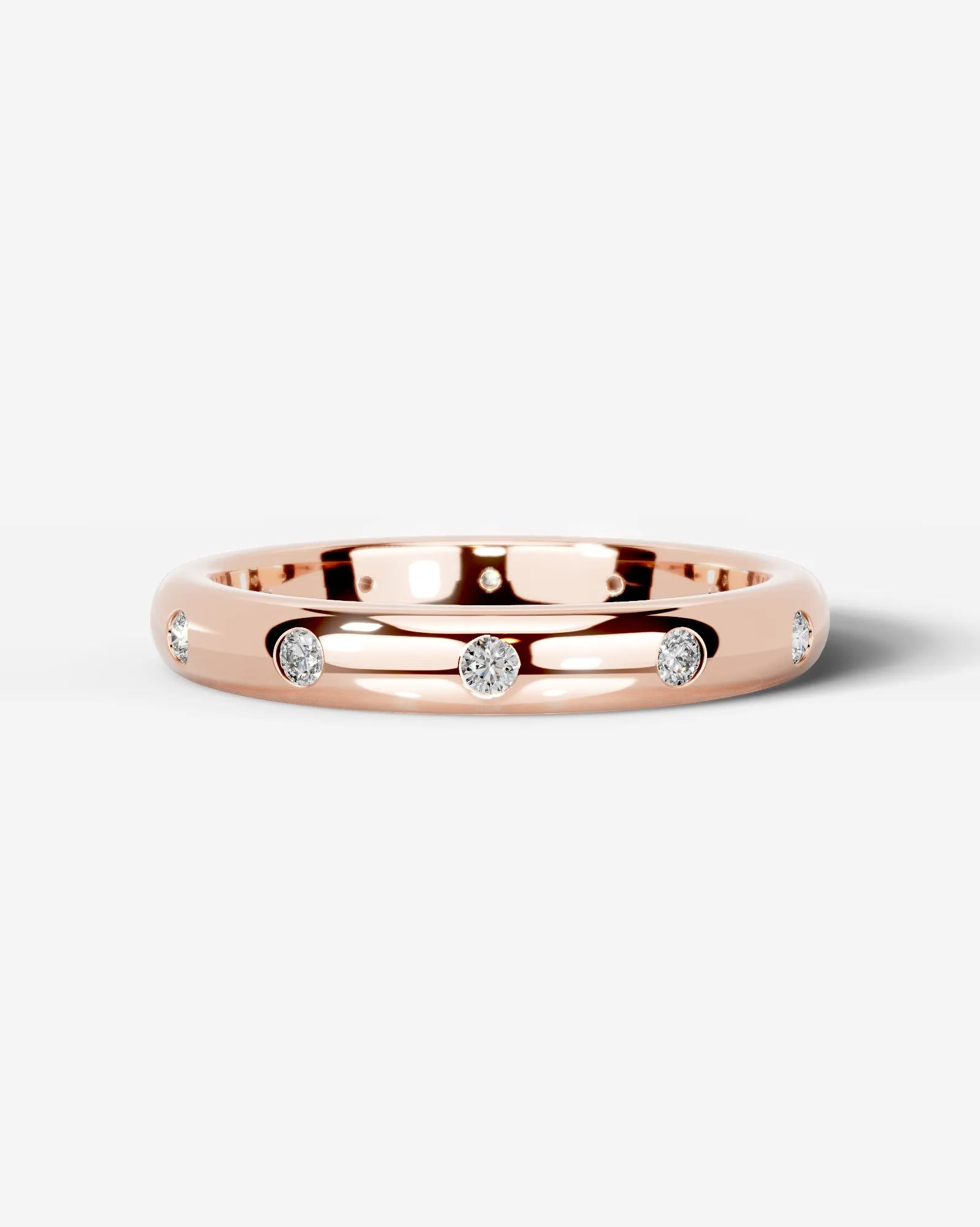 Jenni Lab Grown Round Diamond Wedding Ring - Rose Gold - 18K - 4ct