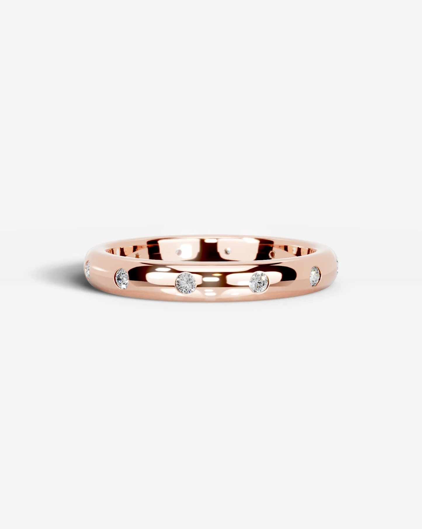 Jenni Lab Grown Round Diamond Wedding Ring - Rose Gold - 18K - 5ct