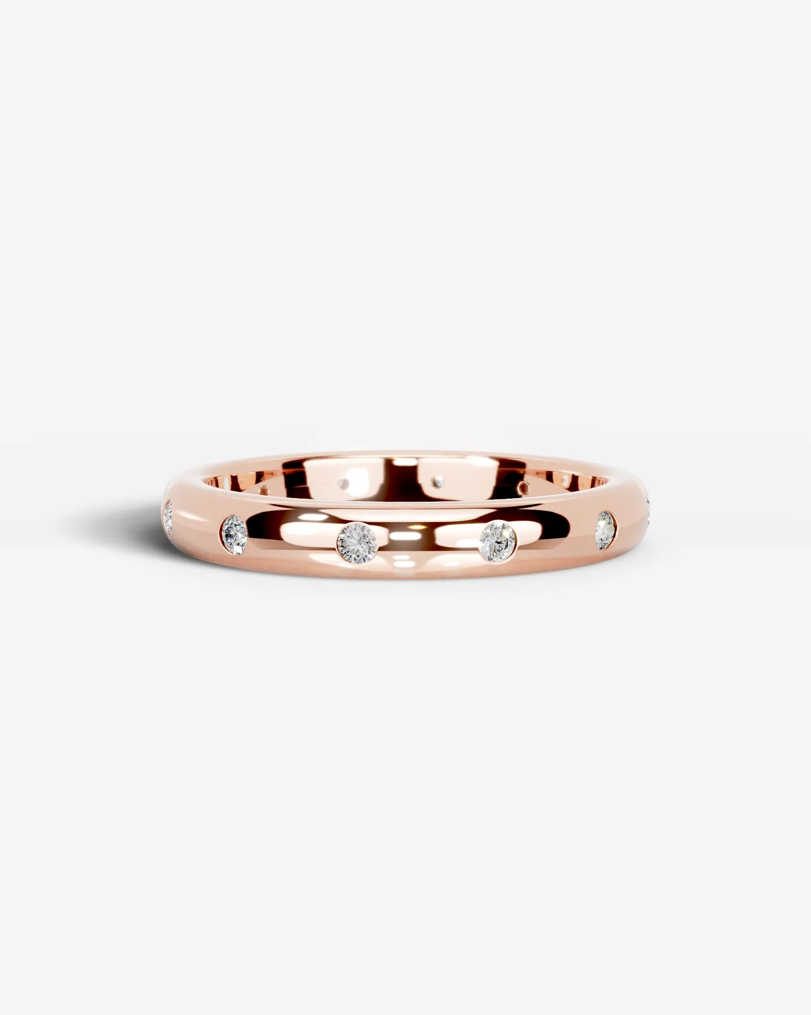 Jenni Lab Grown Round Diamond Wedding Ring - Rose Gold - 18K - 5ct