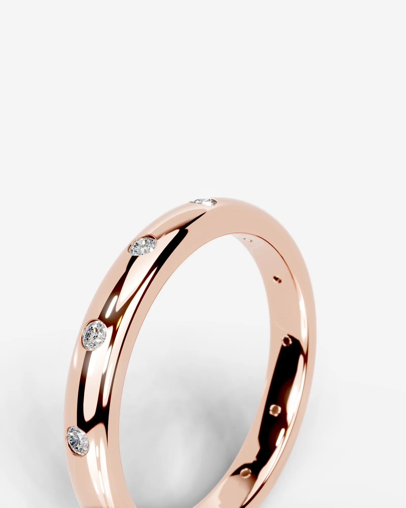 Jenni Lab Grown Round Diamond Wedding Ring - Rose Gold - 18K - 6ct