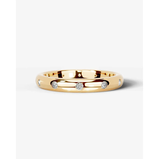 Jenni Lab Grown Round Diamond Wedding Ring - Yellow Gold