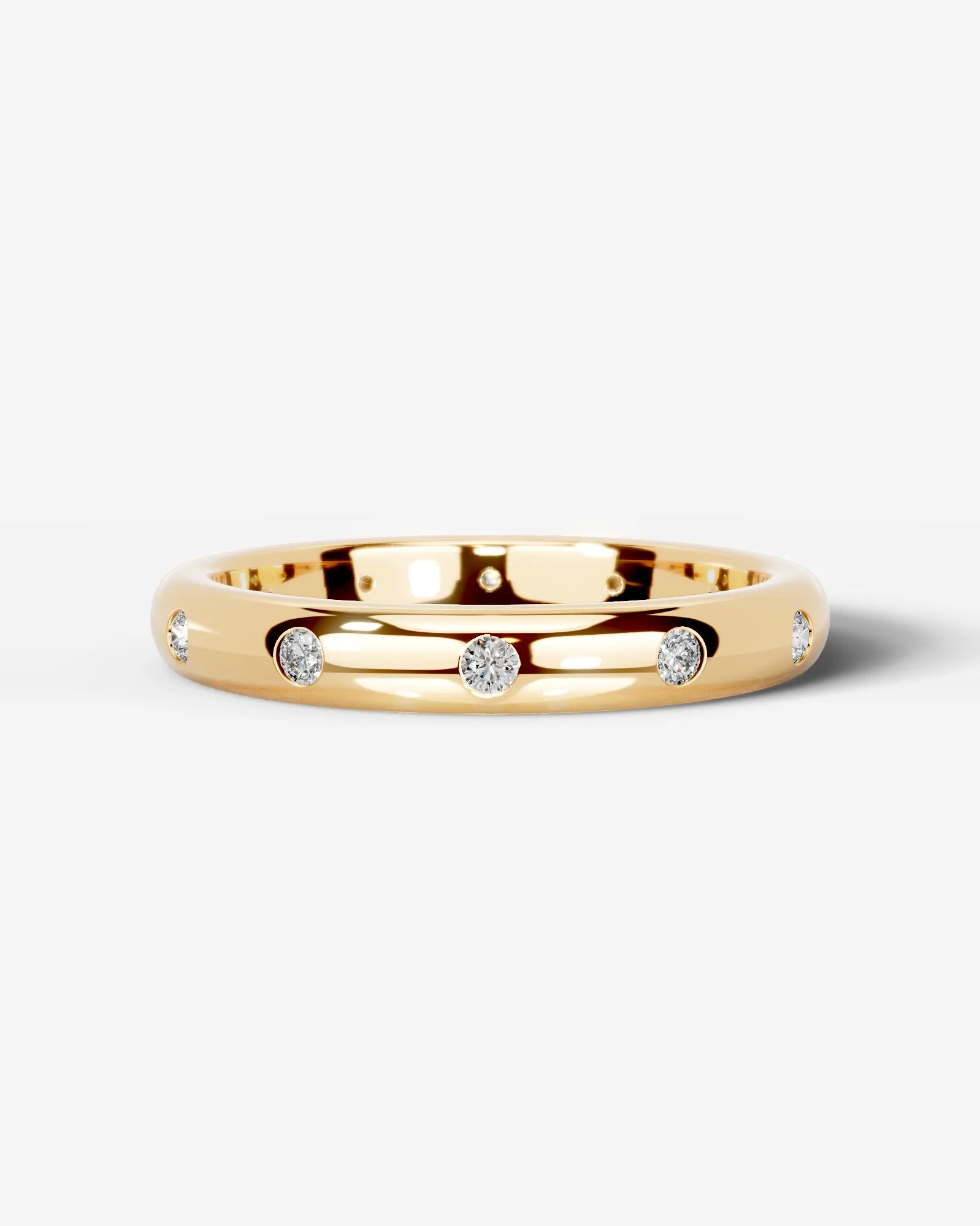 Jenni Lab Grown Round Diamond Wedding Ring - Yellow Gold - 18K - 6ct