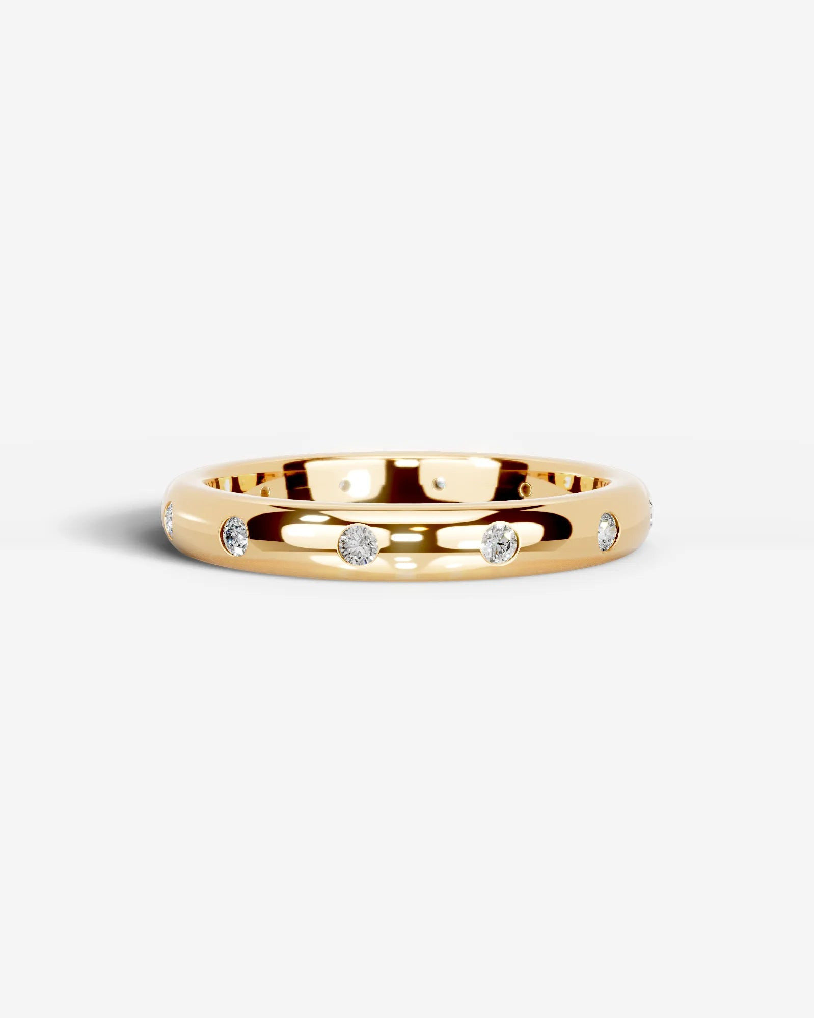Jenni Lab Grown Round Diamond Wedding Ring - Yellow Gold - 14K - 6ct