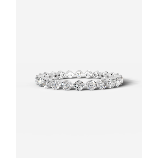 Josie Lab Grown Round Diamond Wedding Ring - Platinum