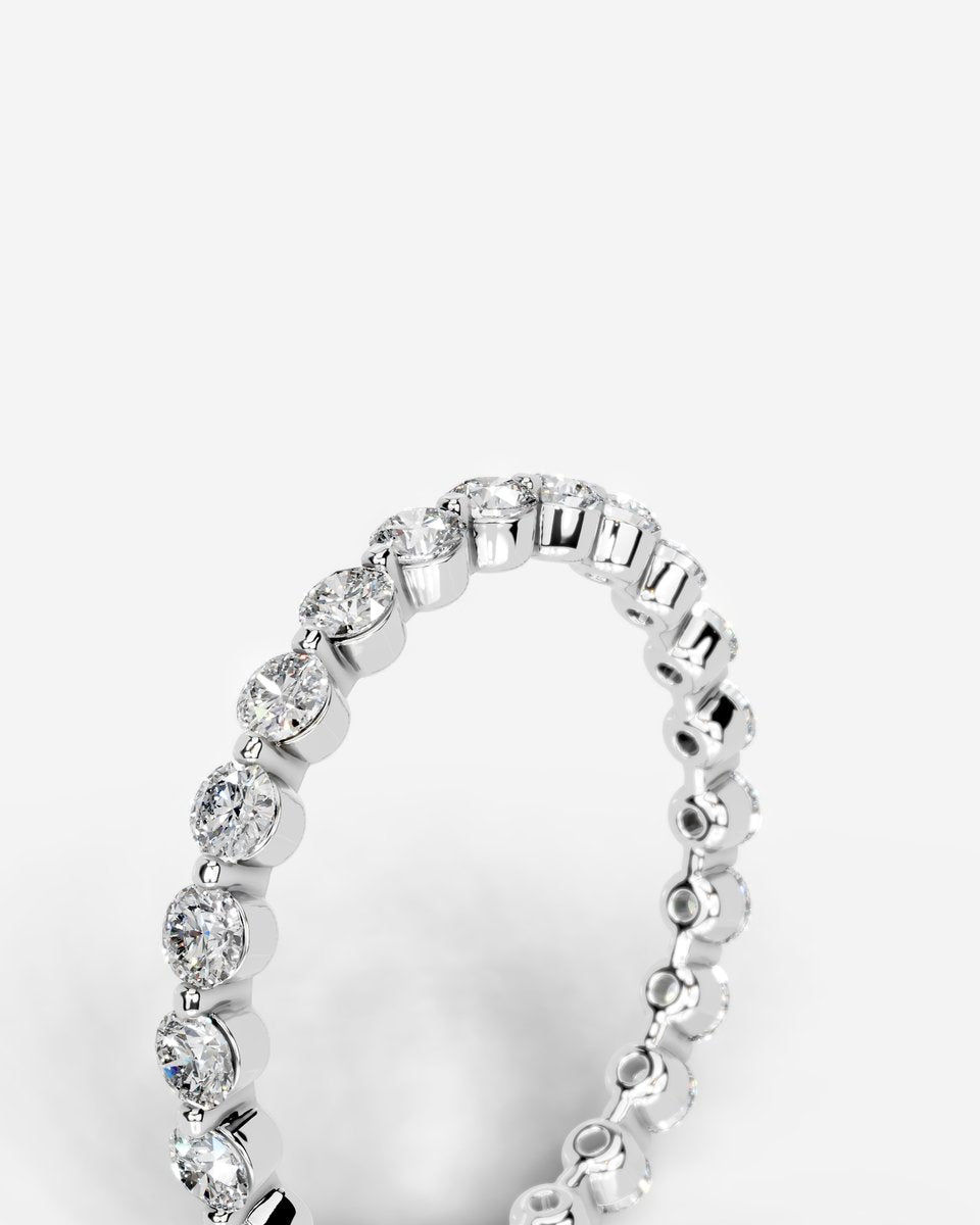 Josie Lab Grown Round Diamond Wedding Ring - Platinum