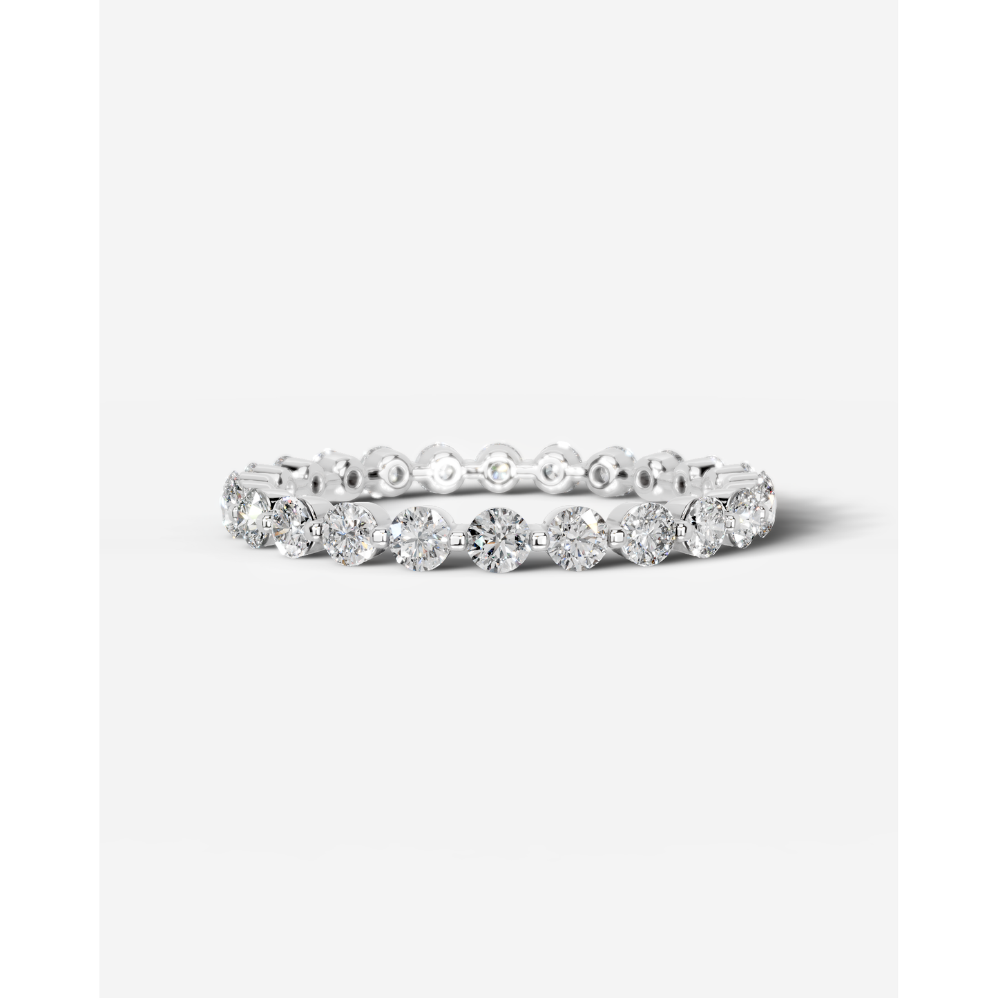 Josie Lab Grown Round Diamond Wedding Ring - White Gold - 18K - 4ct