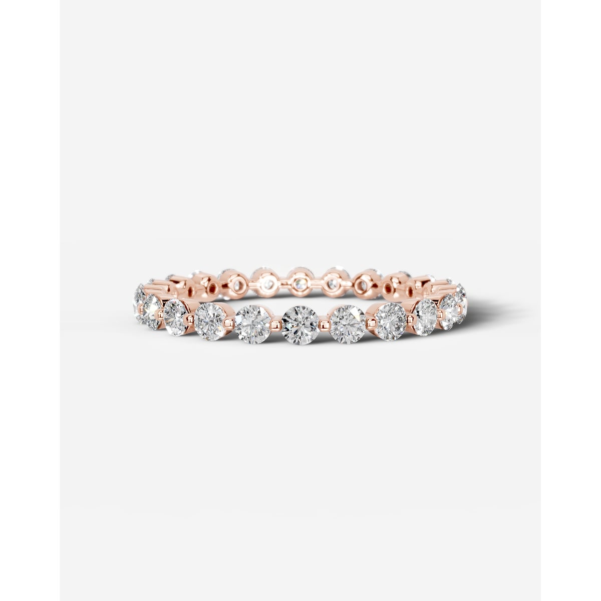 Josie Lab Grown Round Diamond Wedding Ring - Rose Gold