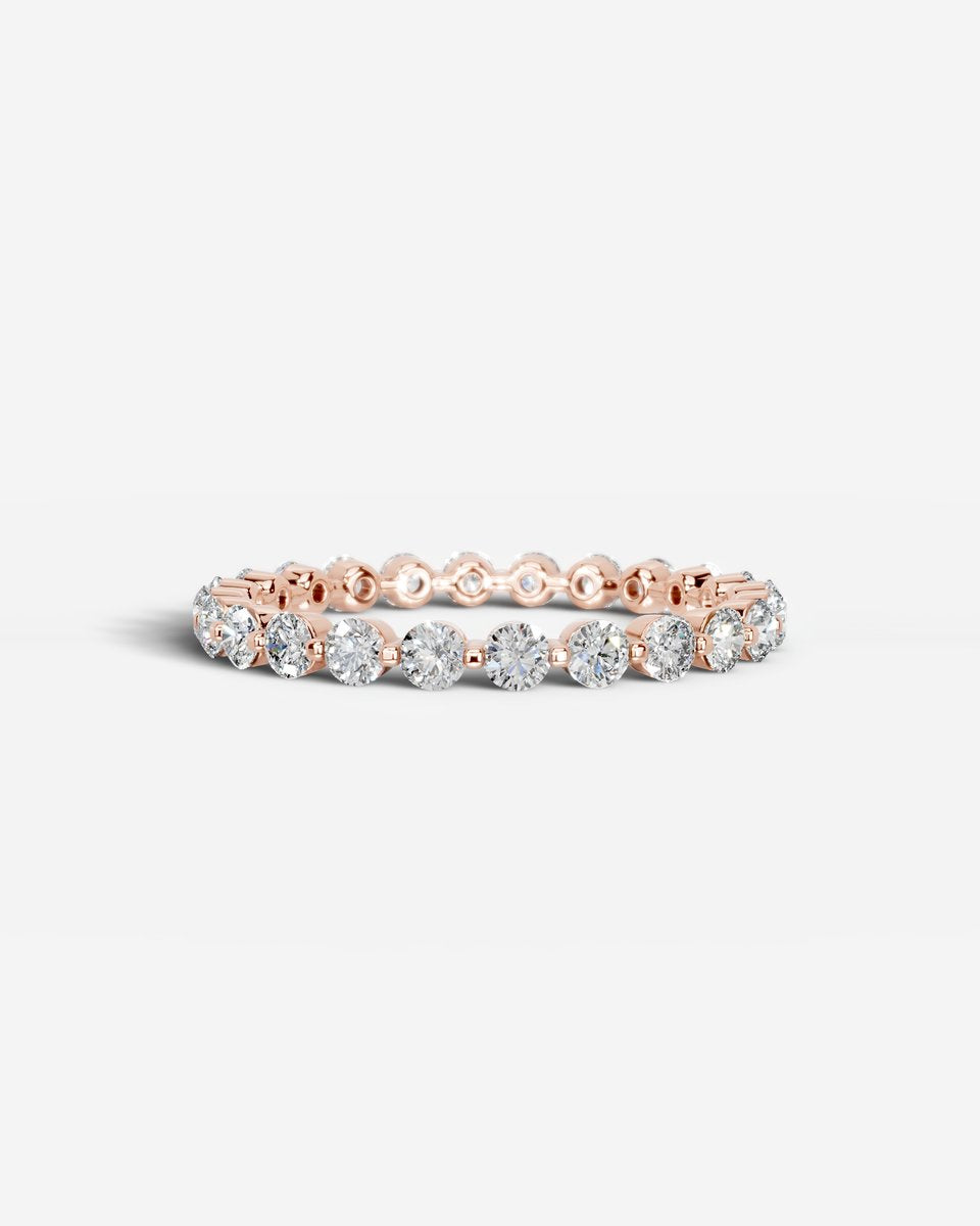 Josie Lab Grown Round Diamond Wedding Ring - Rose Gold