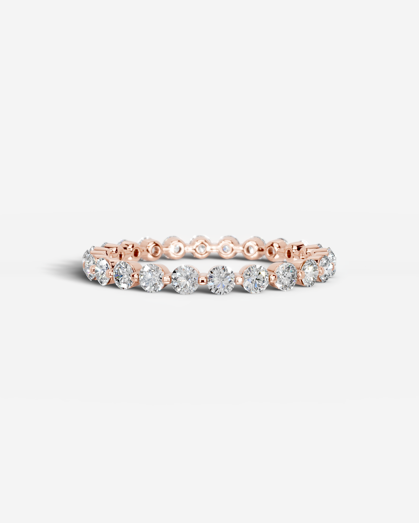 Josie Lab Grown Round Diamond Wedding Ring - Rose Gold - 18K - 3ct