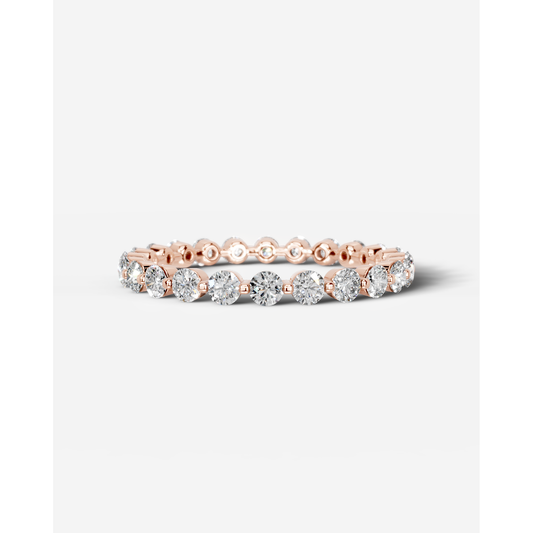 Josie Lab Grown Round Diamond Wedding Ring - Rose Gold - 18K - 4ct