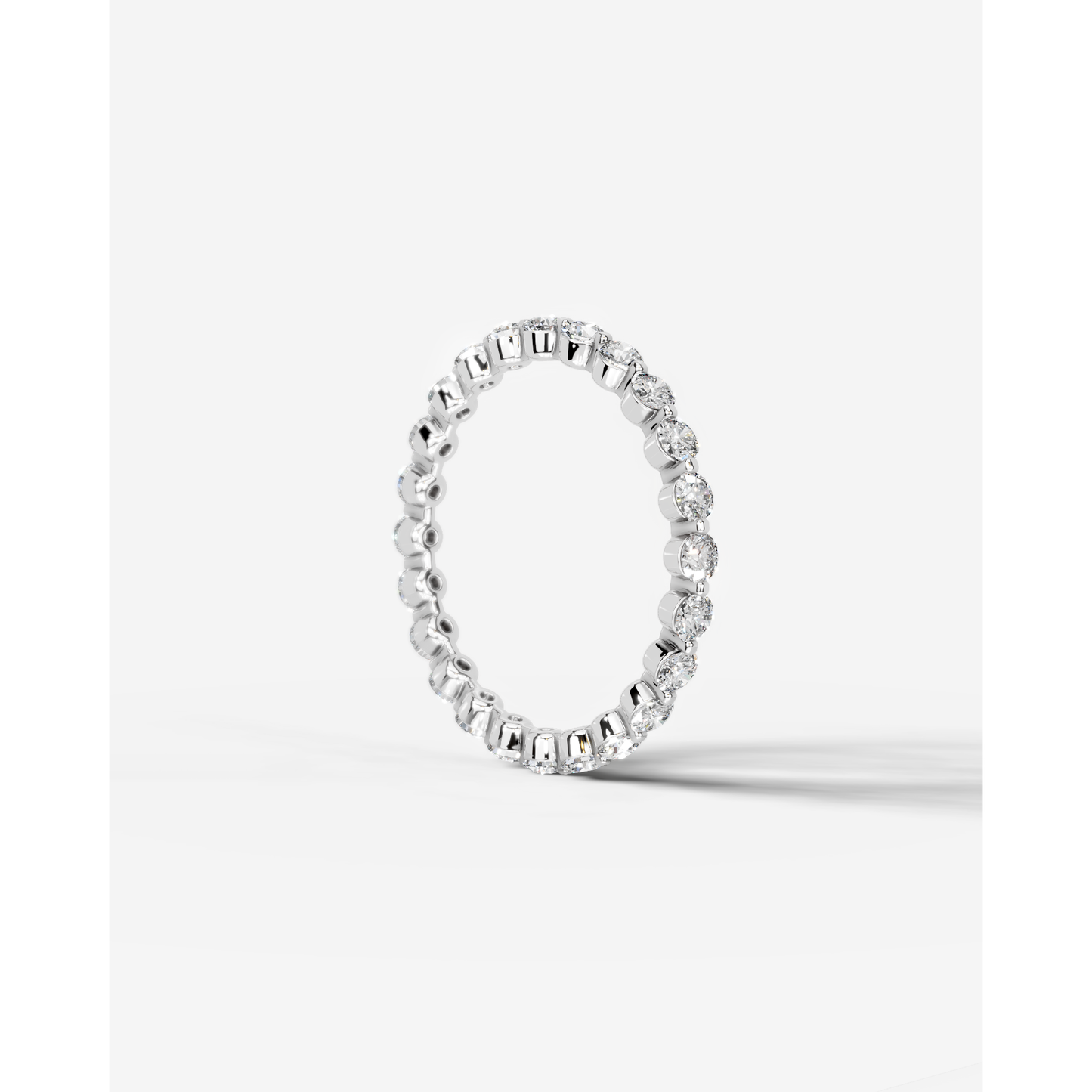 Josie Lab Grown Round Diamond Wedding Ring - White Gold - 14K - 6ct