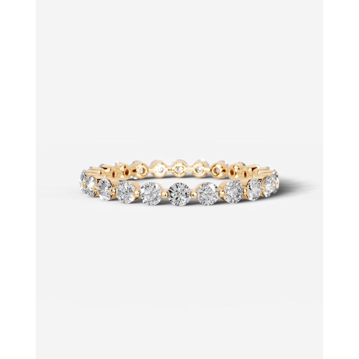 Josie Lab Grown Round Diamond Wedding Ring - Yellow Gold
