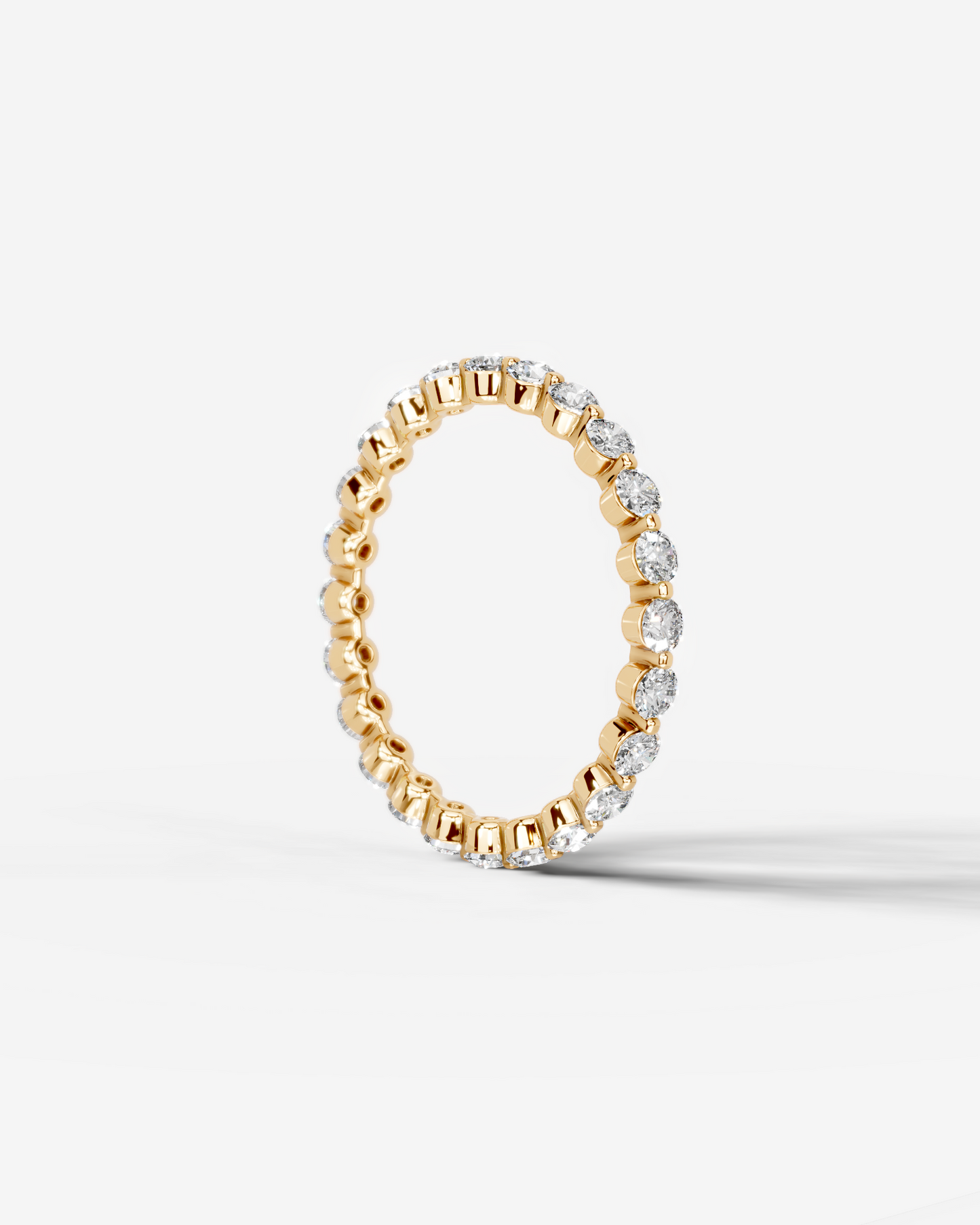 Josie Lab Grown Round Diamond Wedding Ring - Yellow Gold - 14K - 6ct