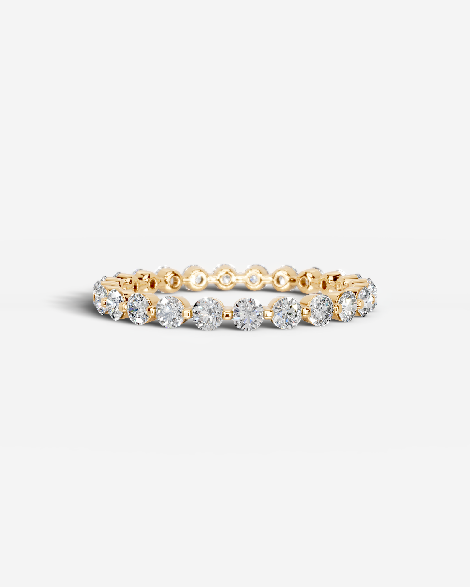 Josie Lab Grown Round Diamond Wedding Ring - Yellow Gold - 18K - 3ct
