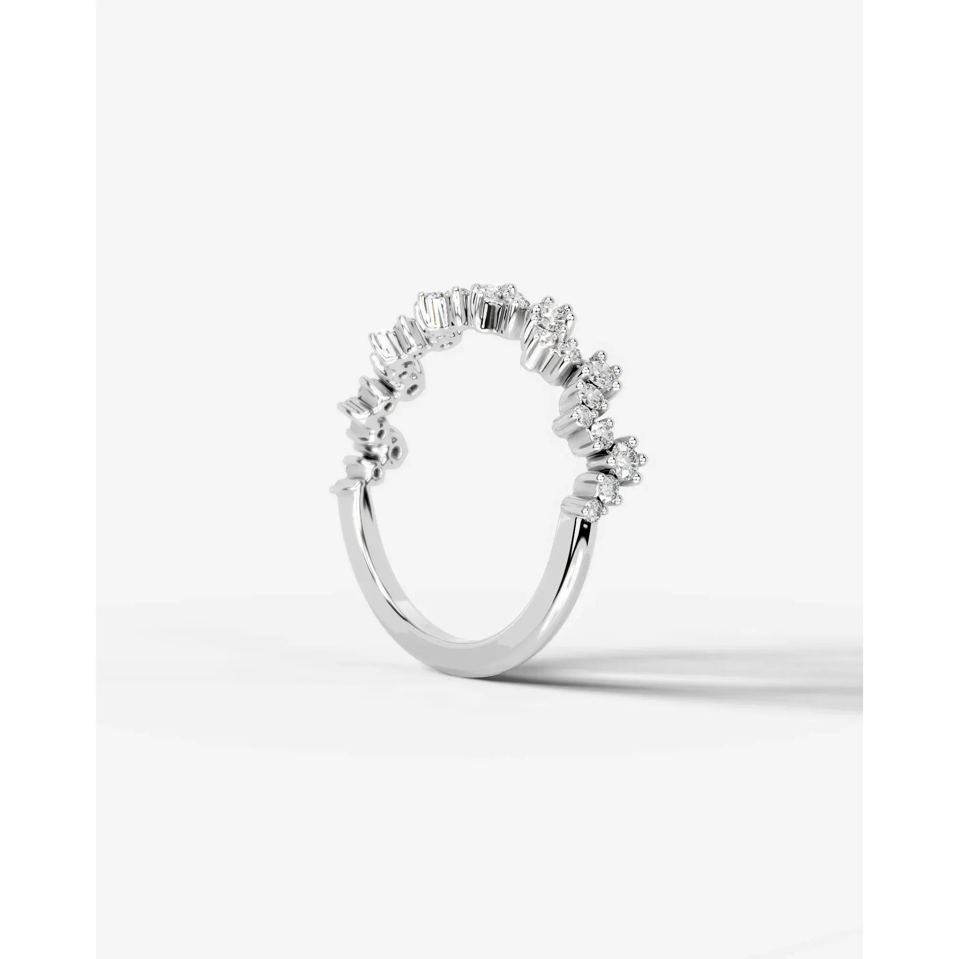 Julane Lab Grown Round Diamond Wedding Ring - White Gold - 14K - 6ct