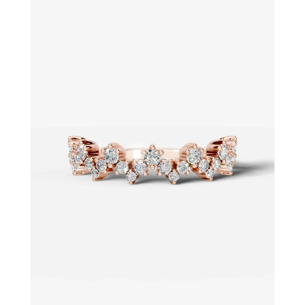 Julane Lab Grown Round Diamond Wedding Ring - Rose Gold