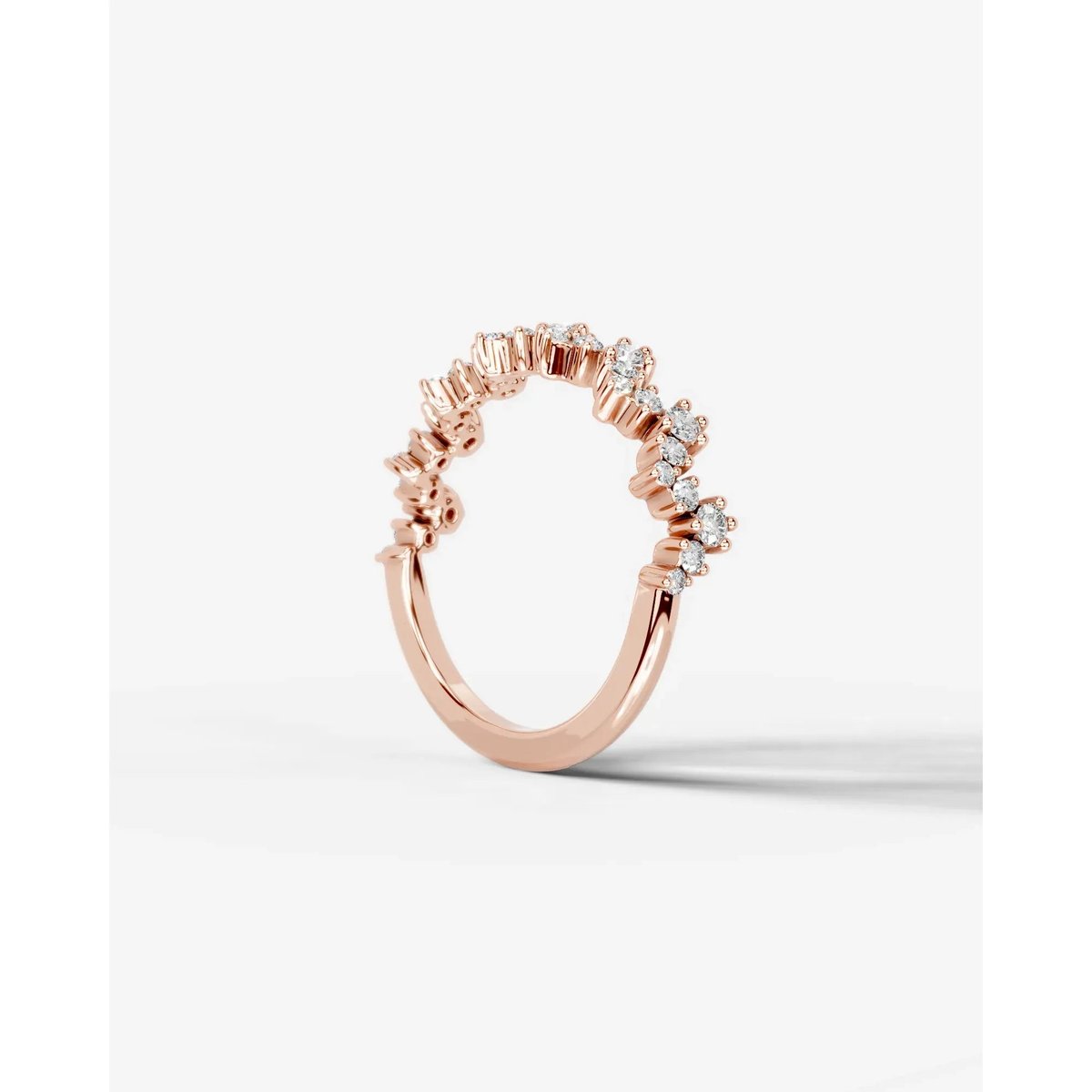 Julane Lab Grown Round Diamond Wedding Ring - Rose Gold