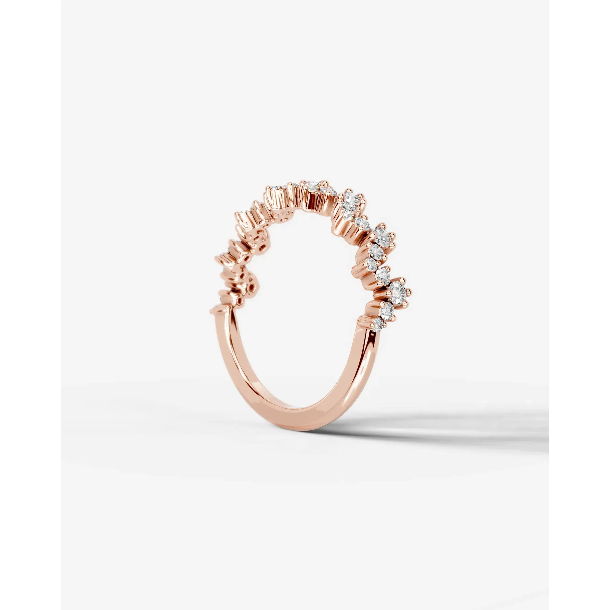 Julane Lab Grown Round Diamond Wedding Ring - Rose Gold - 14K - 6ct