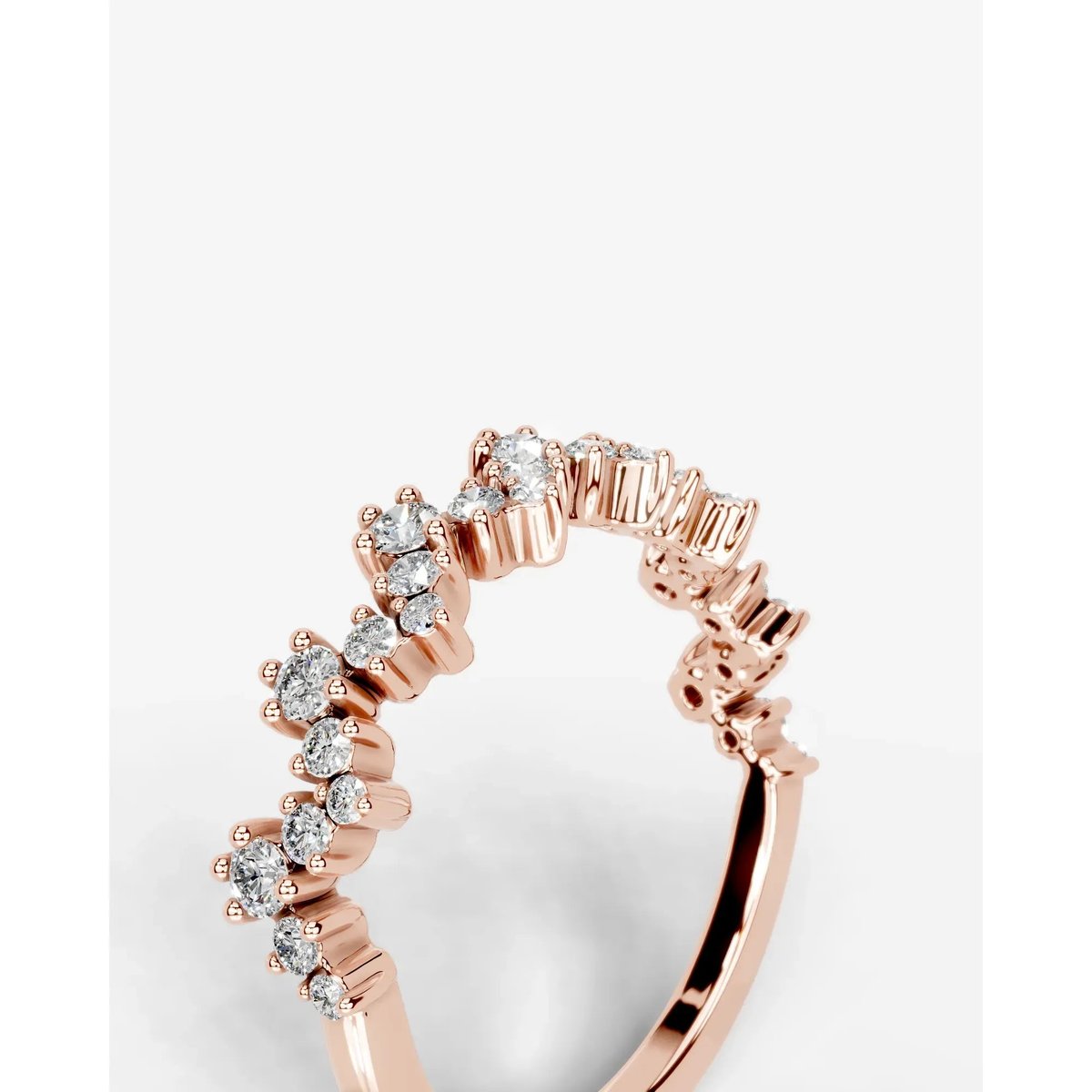 Julane Lab Grown Round Diamond Wedding Ring - Rose Gold