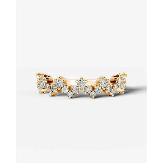 Julane Lab Grown Round Diamond Wedding Ring - Yellow Gold