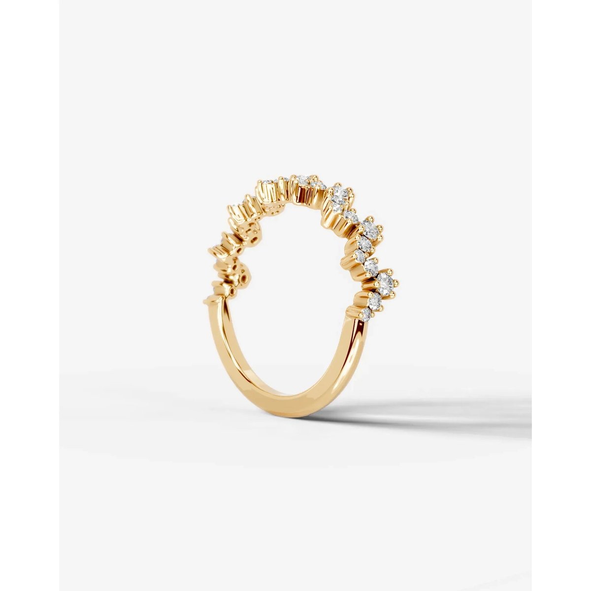 Julane Lab Grown Round Diamond Wedding Ring - Yellow Gold