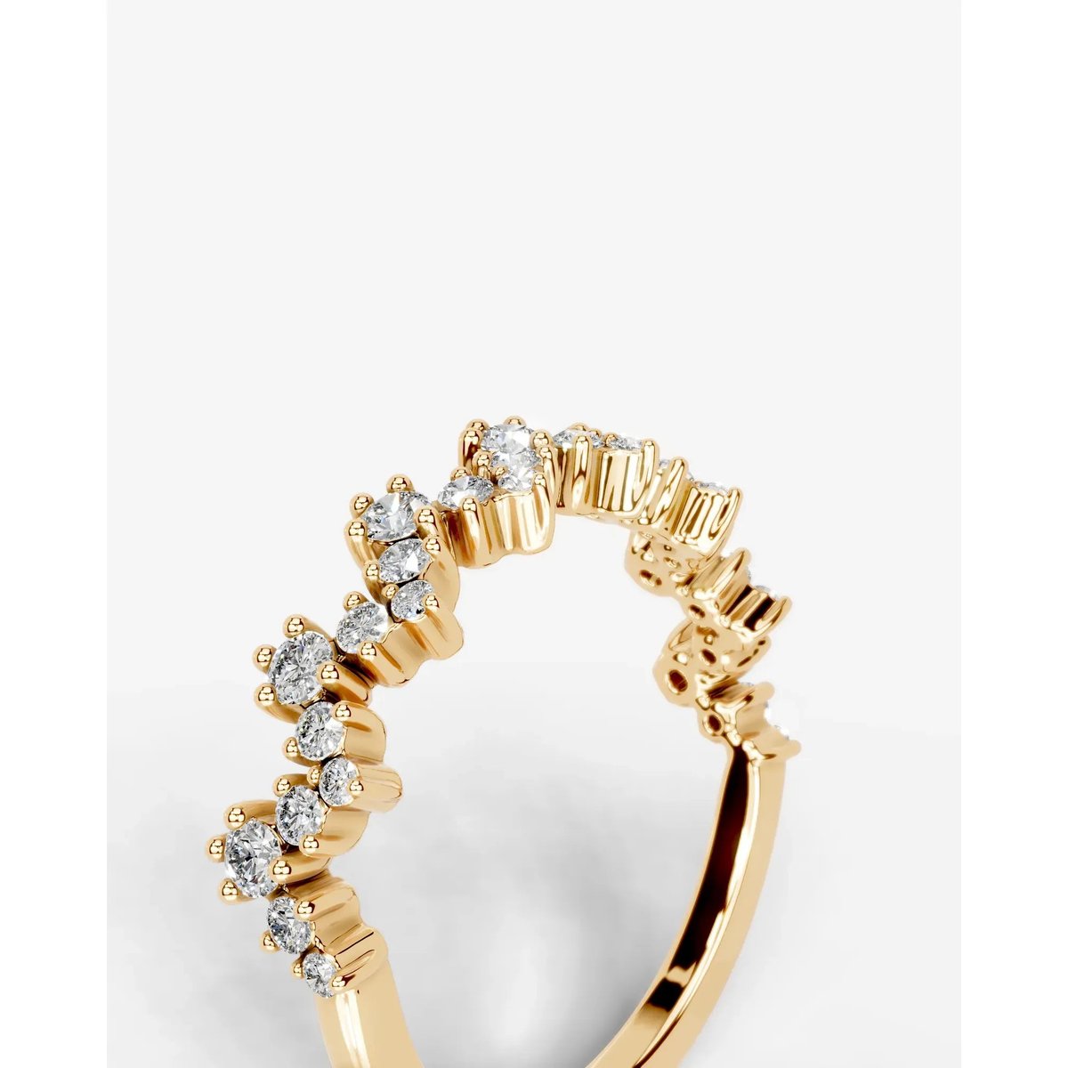 Julane Lab Grown Round Diamond Wedding Ring - Yellow Gold